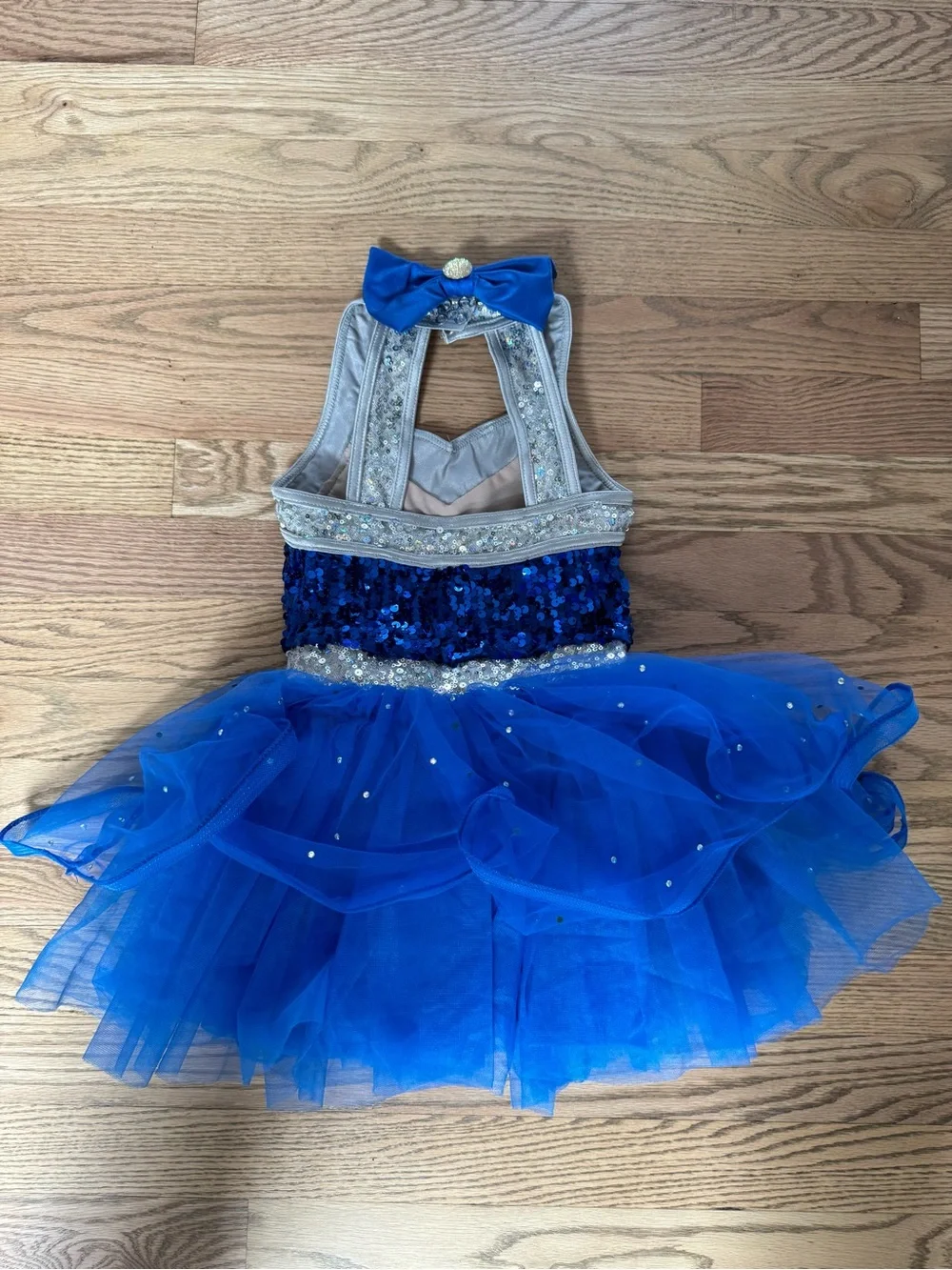 Blue Sequin Tulle Kids Ballet Dance Costume Dress - SC child small
